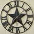 Primitive/Country Large Metal Star Wall Clock 35" Rustic - The Primitive Pineapple Collection