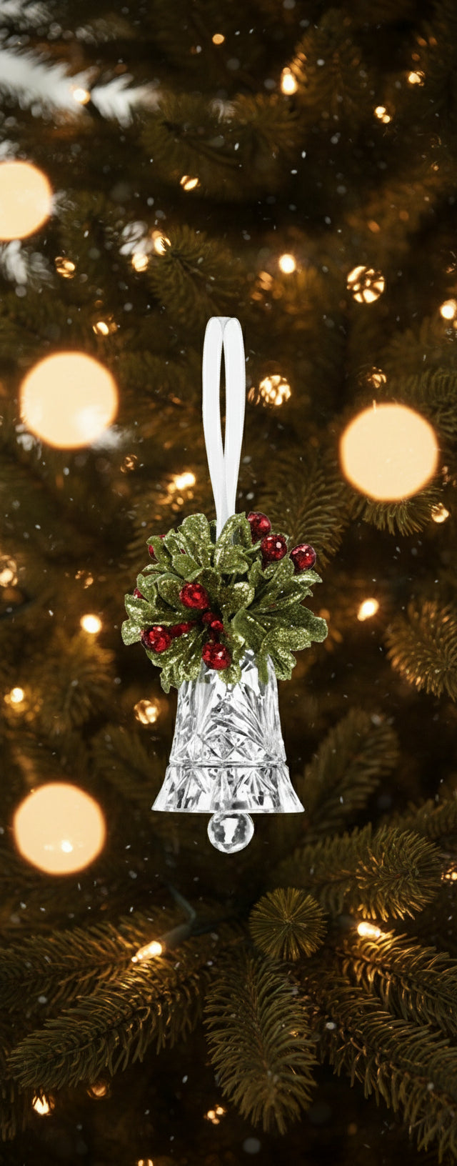 Christmas Kissing Krystals Mini Mistletoe Bell Ornament - The Primitive Pineapple Collection