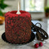 Primitive/Country Handcrafted Electric Hearth Candle Homespun Harvest 5" x 4&