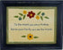 Primitive/Country Stitchery TO THE WORLD Distressed black wood frame w/Glass - The Primitive Pineapple Collection