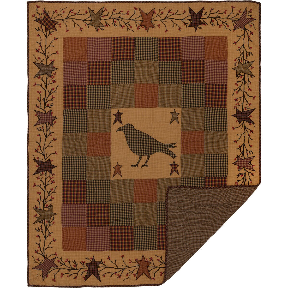 Primitive Heritage Farms Crow & Star Appliqué&