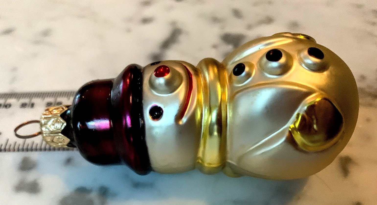 Vintage Snowman Christmas Tree Ornaments,Handmade in Ukraine - The Primitive Pineapple Collection