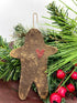 Primitive/Colonial 4" Wax/Cloth Gingerbread Man Ornies Christmas - The Primitive Pineapple Collection