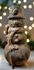 Handmade Beeswax Blackened SNOWMAN 11" x 6" Colonial Primitive/Country Scented - The Primitive Pineapple Collection