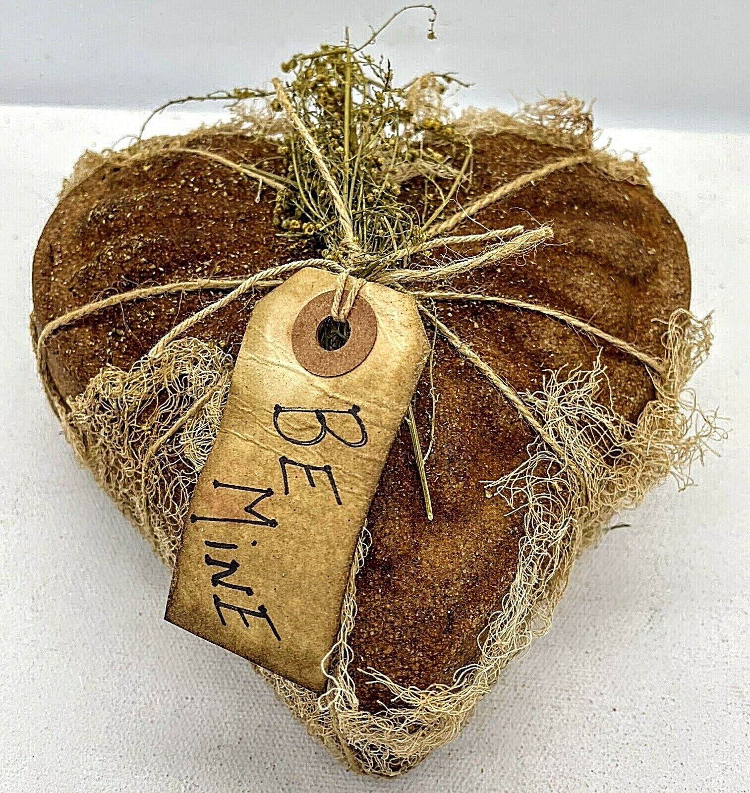 Primitive Colonial Heart Shaped Pantry Cake Cheesecloth choice of Scent - The Primitive Pineapple Collection