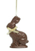 Spring Easter Chocolate Rabbit Ornament 5.9" with Ribbon - The Primitive Pineapple Collection