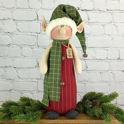 Honey and Me Christmas Tangle the Whimsical Elf Doll 13” C2122 - The Primitive Pineapple Collection