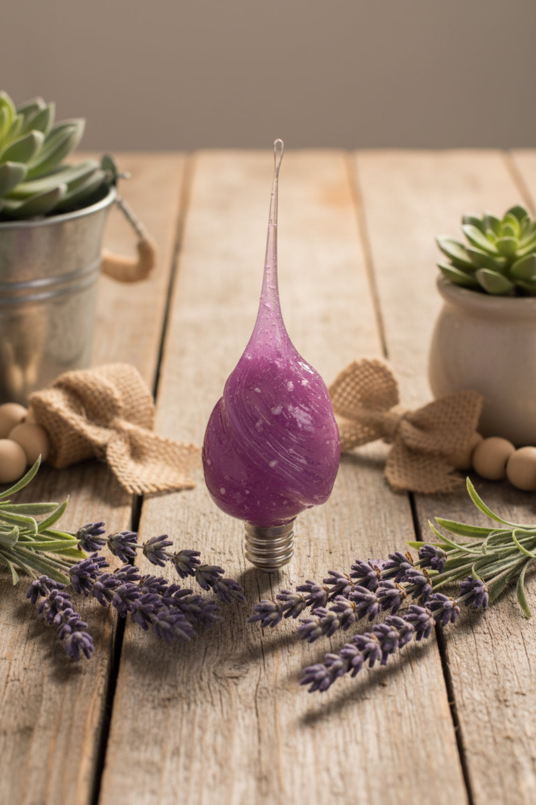 Primitive Country English Lavender Scented Silicone Dipped Light Bulb - The Primitive Pineapple Collection