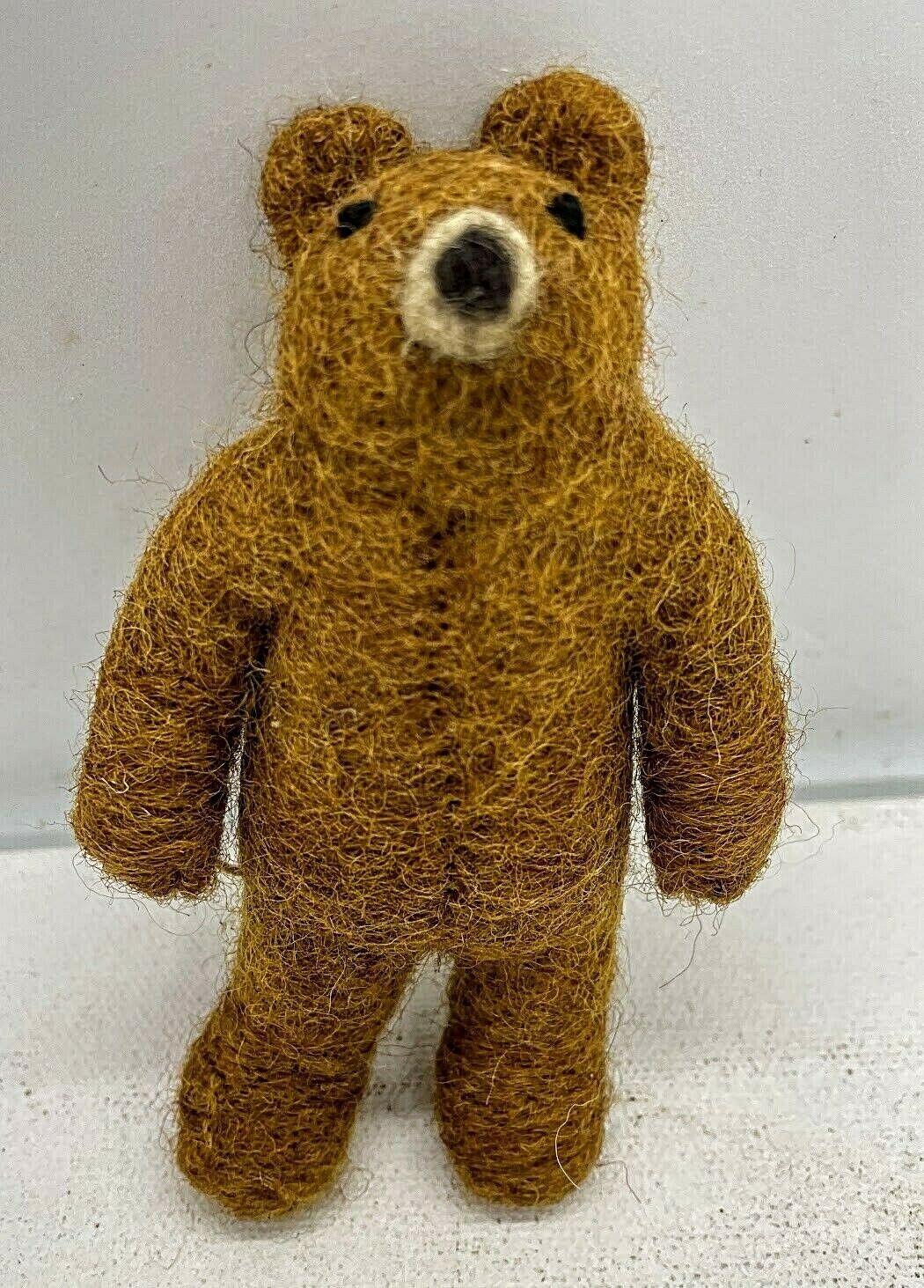 Primitive Folk Art Handmade Felted Wool Teddy Bear Ornaments - The Primitive Pineapple Collection