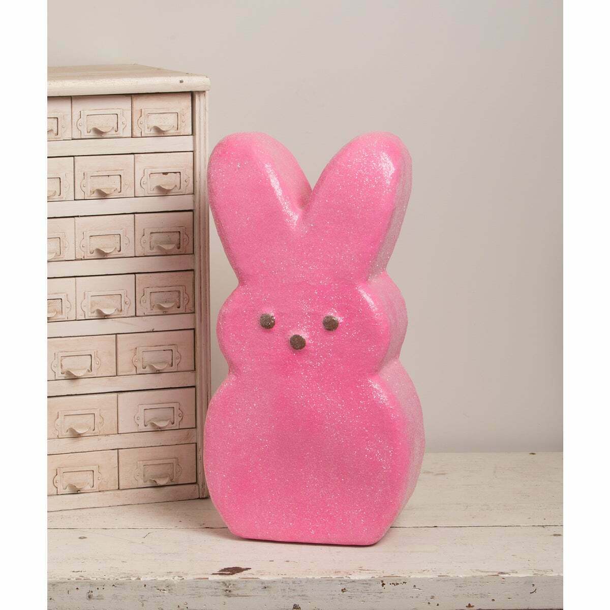 Bethany Lowe Easter Spring Large Pink or Blue Peep Easter Bunny PEO440 18" - The Primitive Pineapple Collection