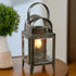 Primitive Colonial Reproduction Oil Lantern Bevel Glass Accent Lamp - The Primitive Pineapple Collection