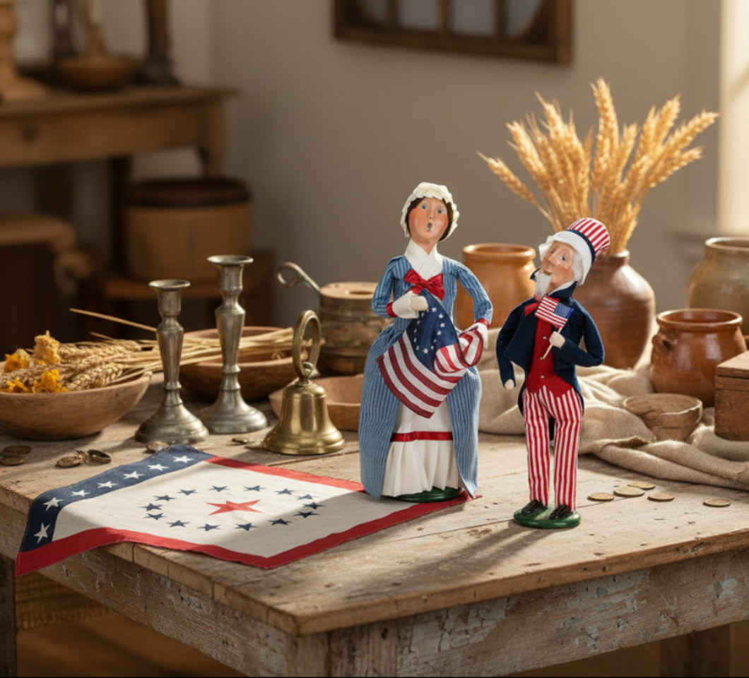 Primitive Collectable Byers Choice Betsy Ross Caroler New 554W - The Primitive Pineapple Collection