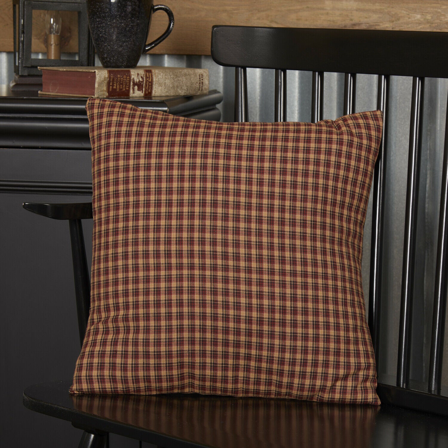 Heritage Farms Primitive Check Pillow - 16x16