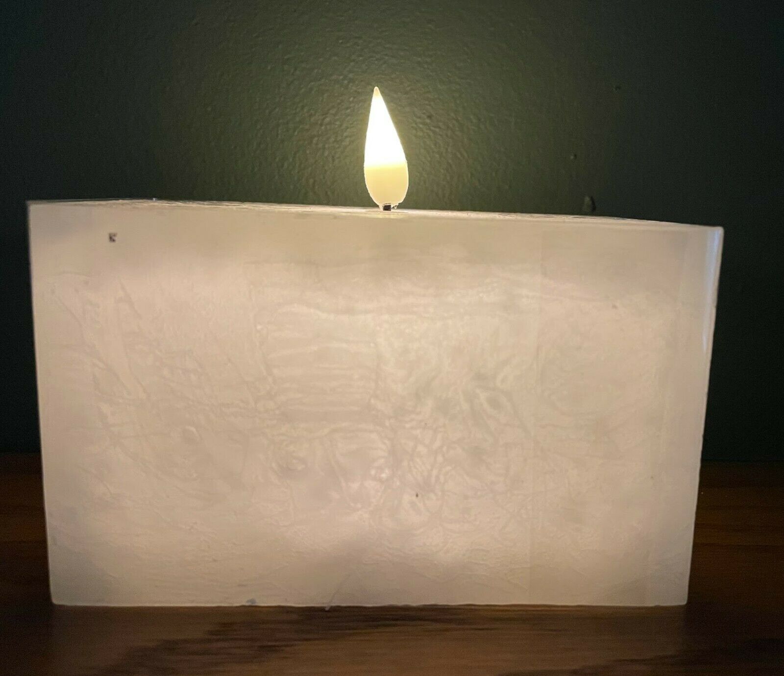 Primitive Farmhouse Rectangle Cottontail Farms Flicker LED Candle 5" x 3" x 3" Timer - The Primitive Pineapple Collection