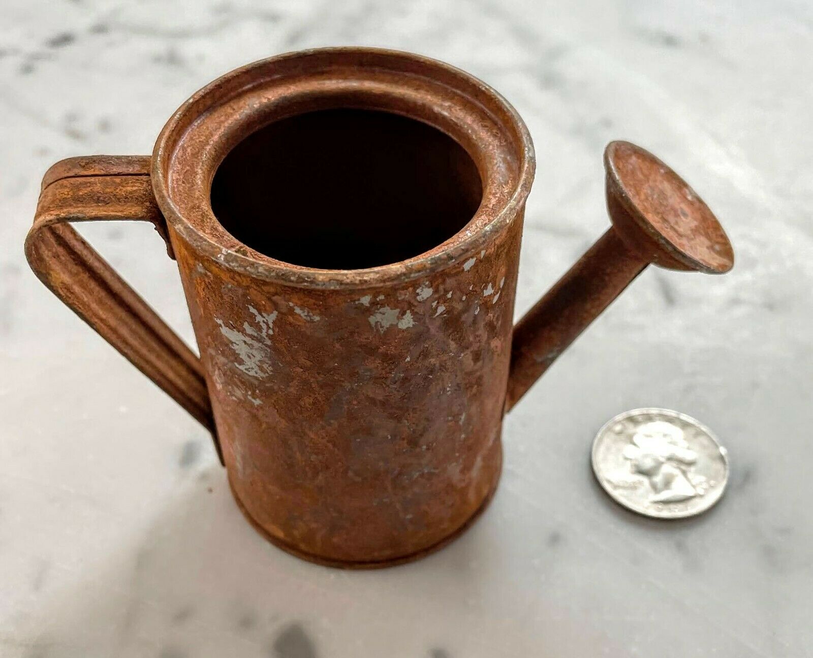 Primitive Farmhouse 2.5" Rusty Tin Watering Can Miniature Ornament/Crafts - The Primitive Pineapple Collection
