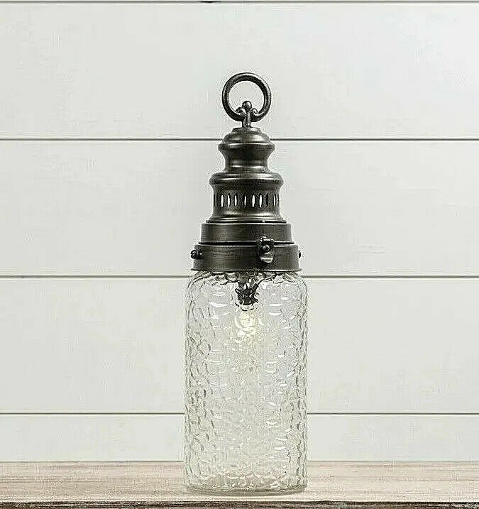 Primitive Farmhouse Battery LED Leo Lantern Rustic Vintage Colonial Look 17.5" Timer - The Primitive Pineapple Collection