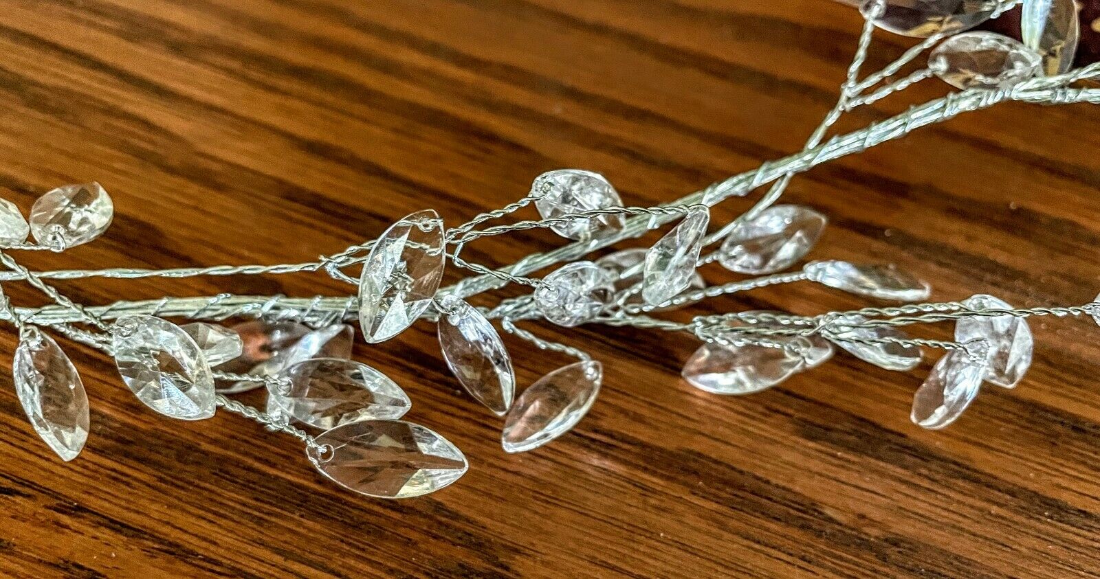 Holiday Wedding Acrylic Crystal Teardrop Garland 4 ft. Party Decor Centerpiece - The Primitive Pineapple Collection