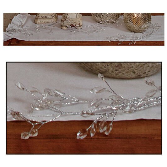 Holiday Wedding Acrylic Crystal Teardrop Garland 4 ft. Party Decor Centerpiece - The Primitive Pineapple Collection