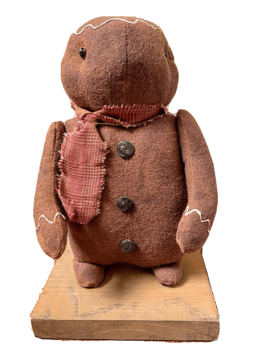 Primitive Folk Art Christmas Cinnamon Dusted 9" Gingerbread Man on Stand - The Primitive Pineapple Collection