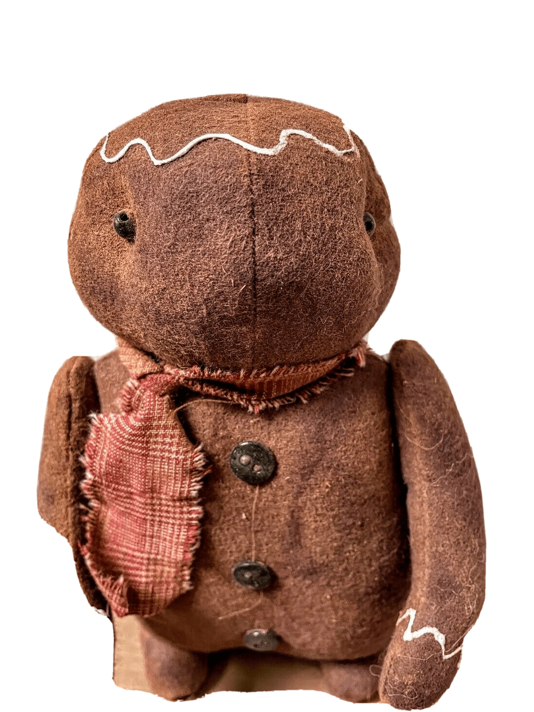 Primitive Folk Art Christmas Cinnamon Dusted 9" Gingerbread Man on Stand - The Primitive Pineapple Collection