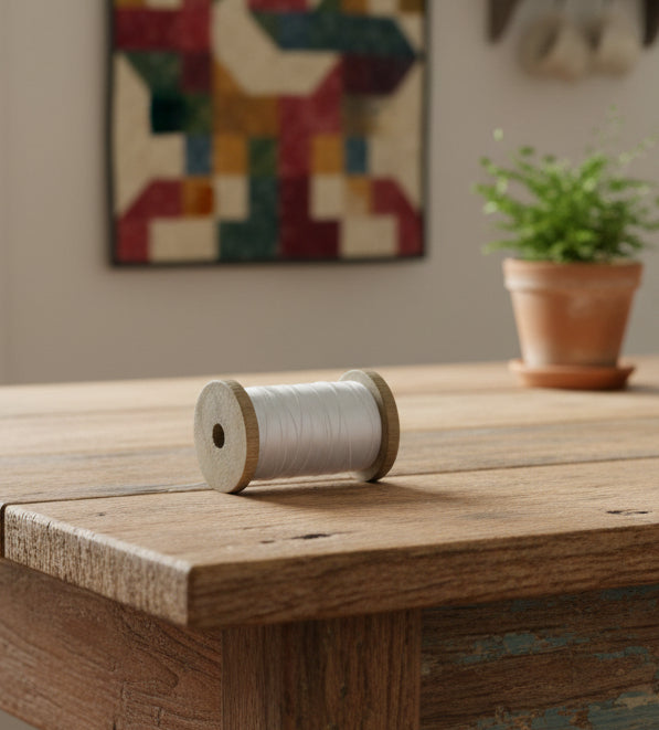 Farmhouse Country Craft Wood Spool w/ Lace Crafts Bowl Filler - The Primitive Pineapple Collection