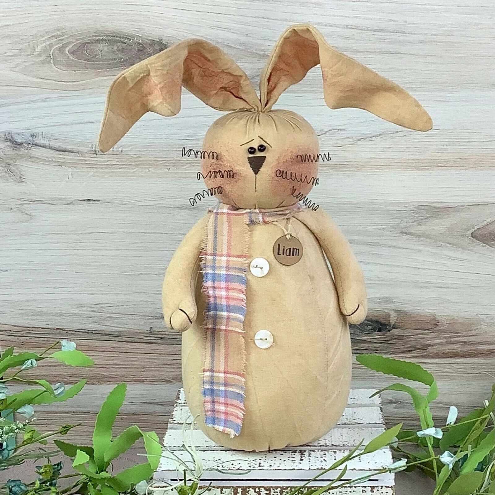 Primitive Easter Honey and Me Bunny Liam The Hare 11" x 7" - The Primitive Pineapple Collection