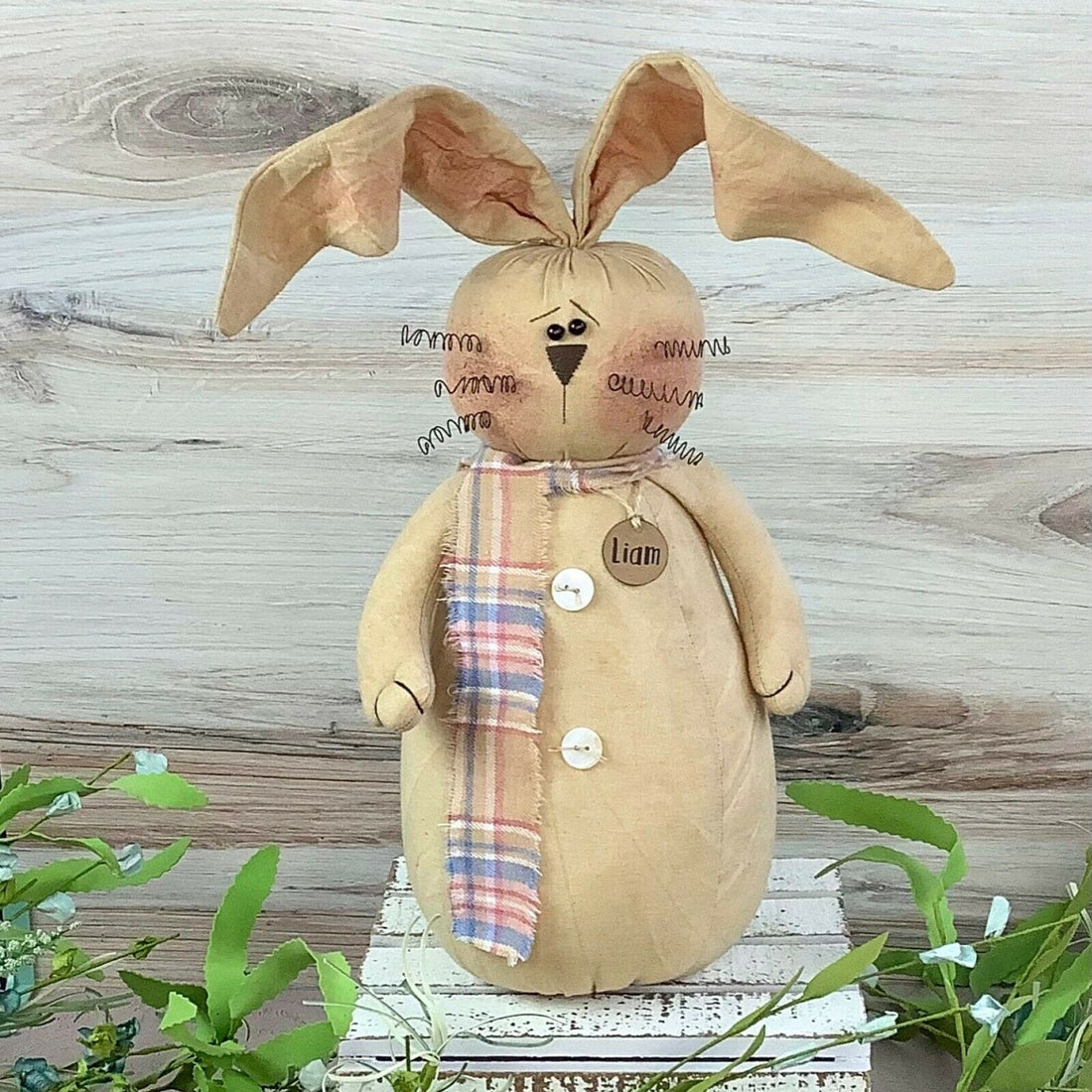 Primitive Easter Honey and Me Bunny Liam The Hare 11&quot; x 7&quot; - The Primitive Pineapple Collection