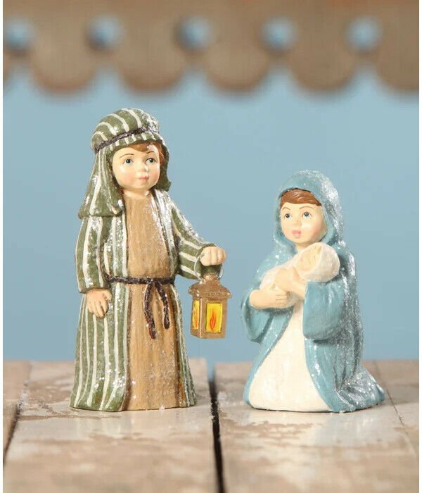 Bethany Lowe Christmas Nativity Mary and Joseph TD5066 Authorized Dealer - The Primitive Pineapple Collection
