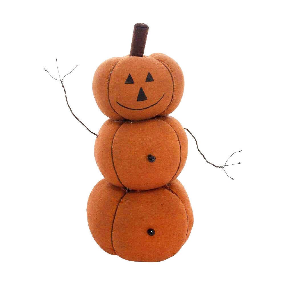 Primitive Grungy 3 Stacked Pumpkin Man wire arms Autumn/Fall Country Halloween - The Primitive Pineapple Collection