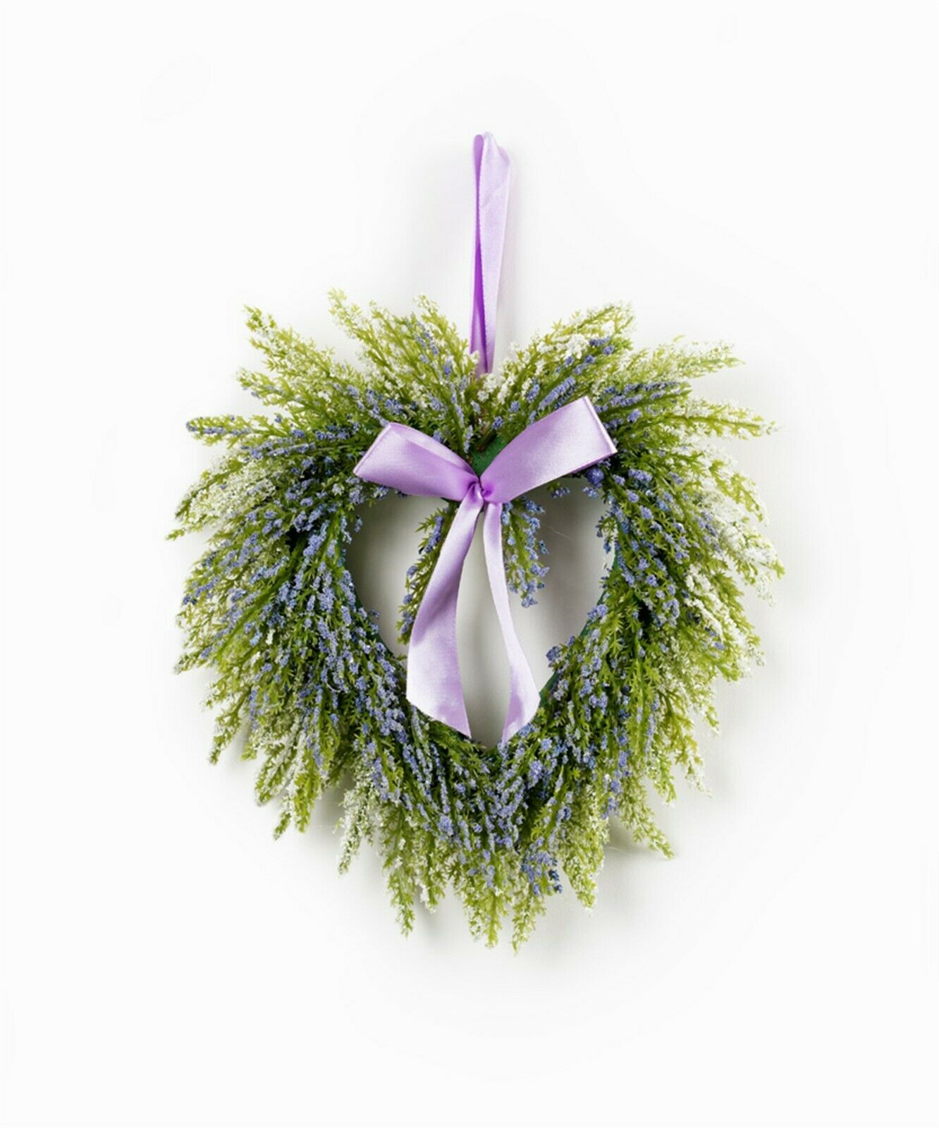 Primitive Farmhouse 2 pc 10" Lavender Heart Wreaths - The Primitive Pineapple Collection