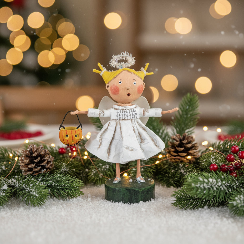 ESC Halloween Christmas Angel Girl Lori Mitchell 11050 - The Primitive Pineapple Collection
