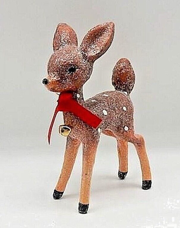 Primitive Farmhouse Christmas Retro 10" Reindeer Figurine - The Primitive Pineapple Collection