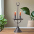 Primitive Early American Tin Rochester Student Lamp in Kettle Black - The Primitive Pineapple Collection