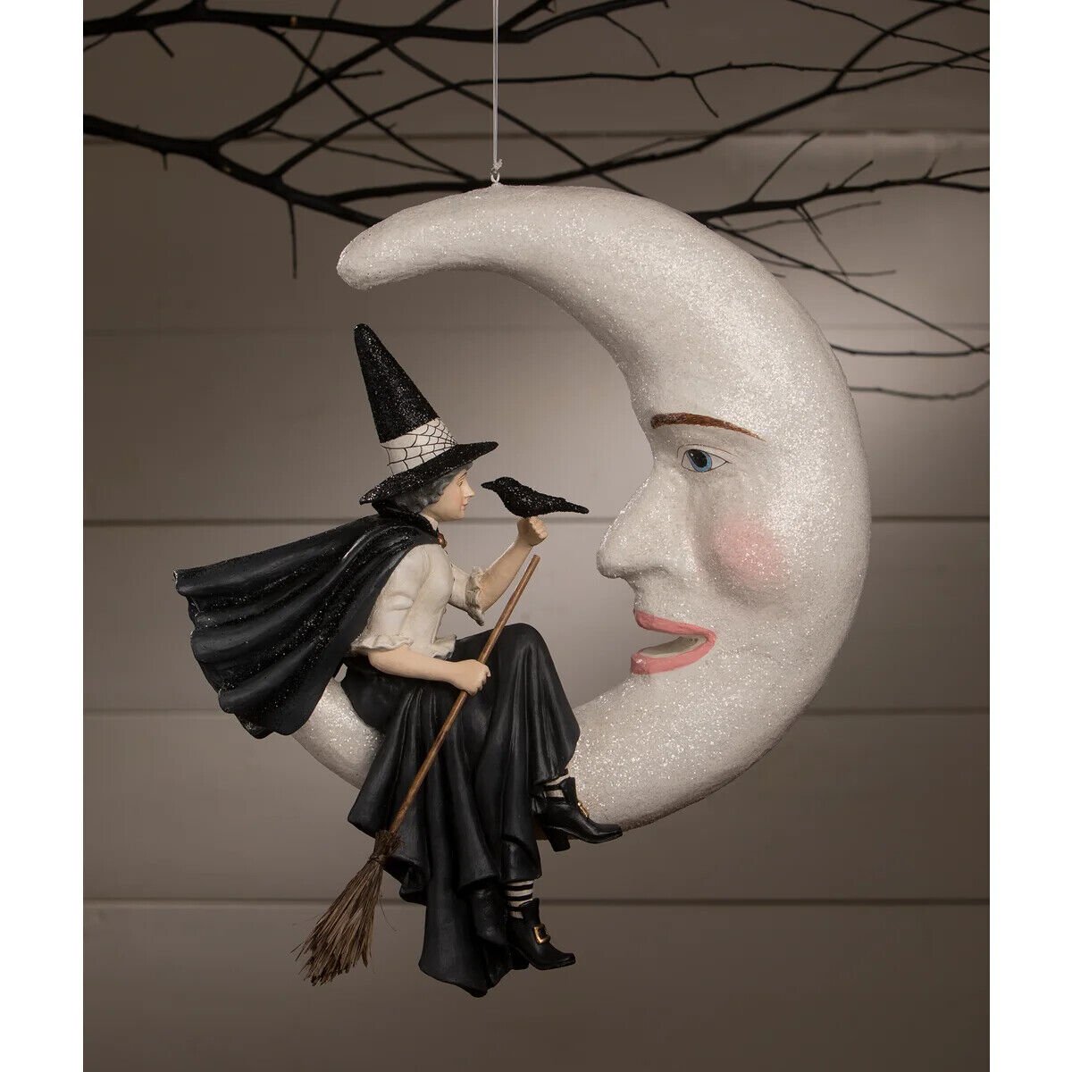 Bethany Lowe Halloween Bewitching Moon Witch TD1195 - The Primitive Pineapple Collection