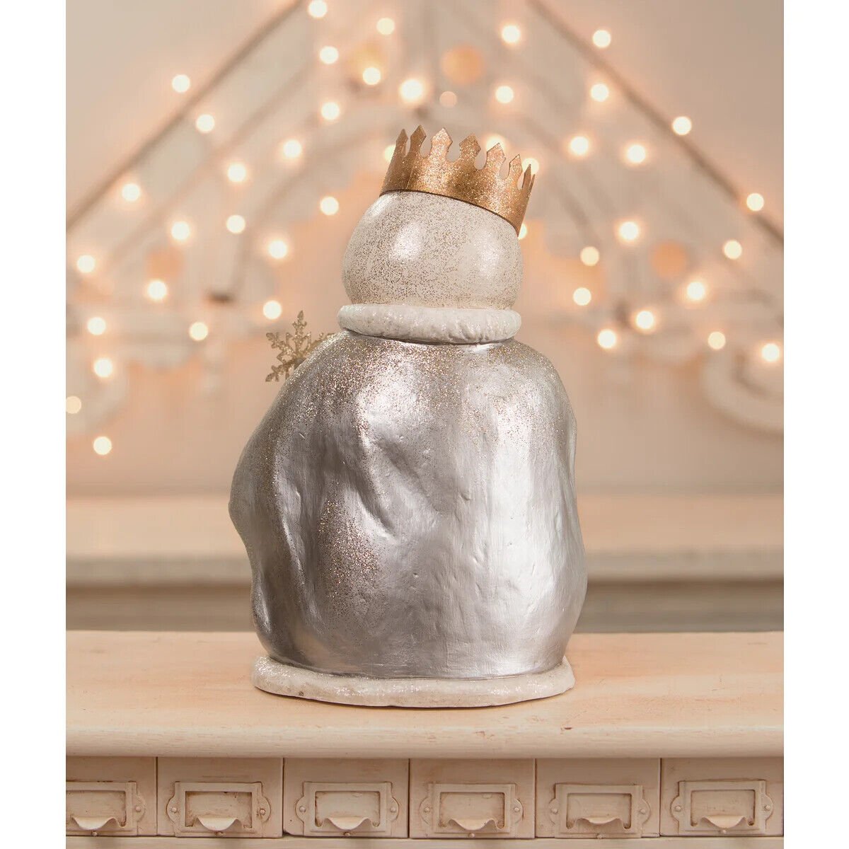 Bethany Lowe Christmas Frosted Metallics Snowman TD1142 - The Primitive Pineapple Collection
