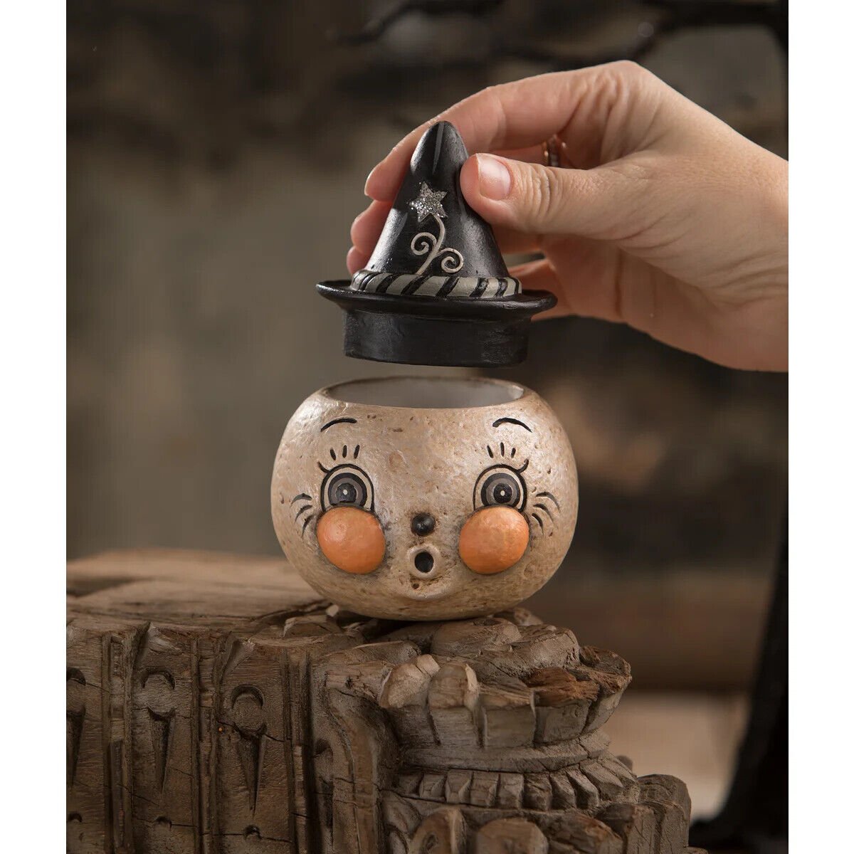 Bethany Lowe Halloween Star Wanda Luna Container JP1059 Johanna Parker - The Primitive Pineapple Collection