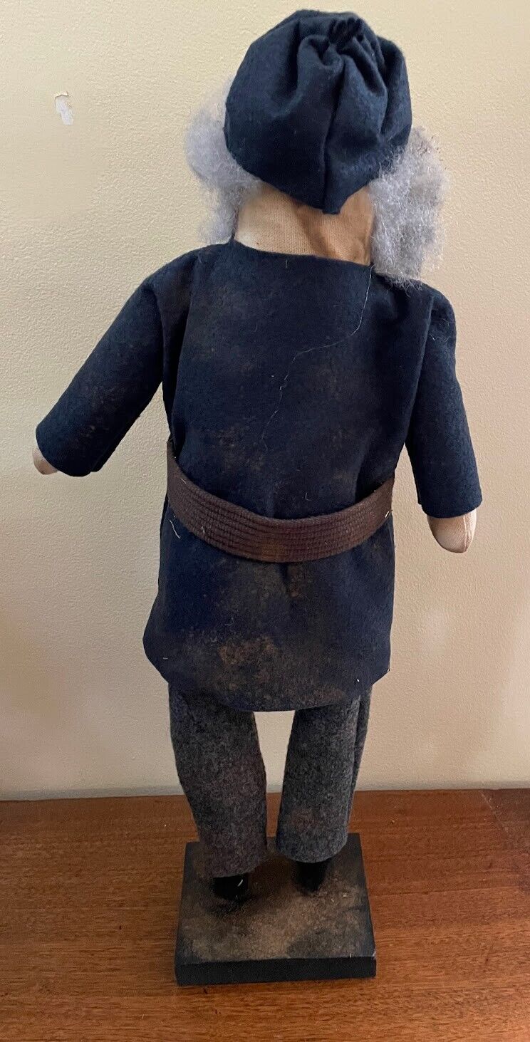 Primitive Farmhouse Handcrafted Union Civil War Soldier Flag Doll 20" - The Primitive Pineapple Collection
