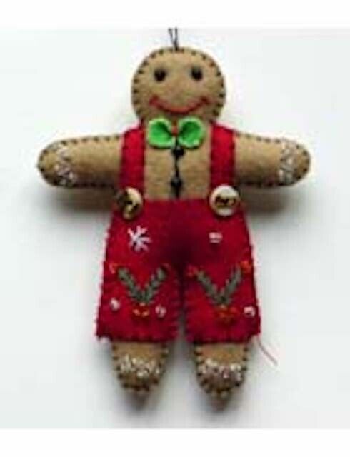 Primitive Handcrafted Christmas Applique w/ Beading Ornaments Dove Peace Sheep - The Primitive Pineapple Collection