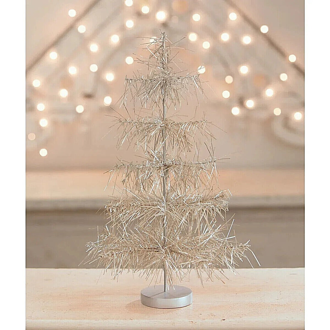 Bethany Lowe Christmas Icicle Shiny Trim Tree 18&quot; LC1609 - The Primitive Pineapple Collection