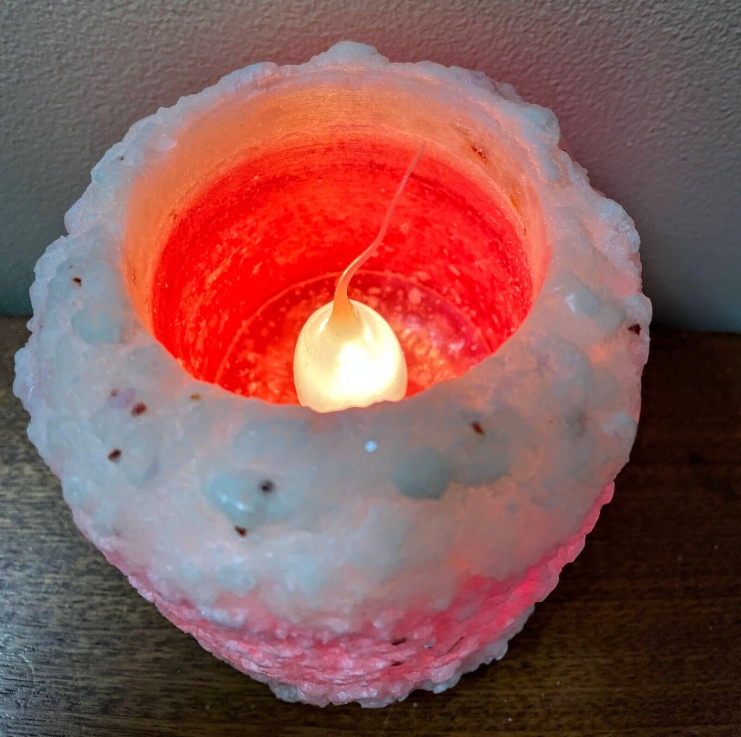 Primitive/Country Handcrafted Electric Hearth Candle Cranberry Chutney 5" x 4&