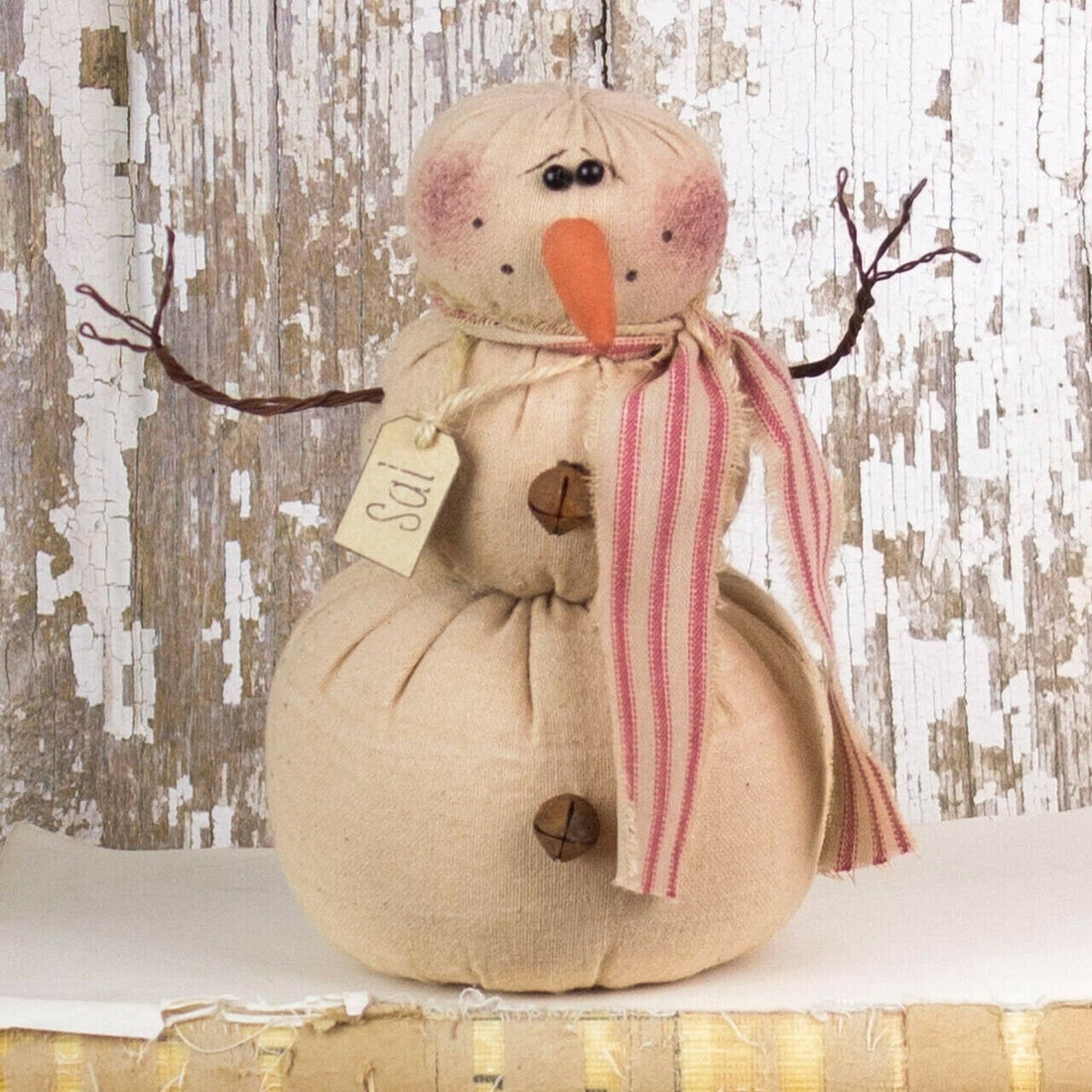 Honey and Me Christmas Sal the Snowman Doll C18451 - The Primitive Pineapple Collection