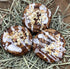 Primitive Farmhouse 3 pc Set 3” Handmade Mini Iced Cinnamon Rolls w/ Nuts - The Primitive Pineapple Collection
