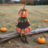 Halloween Fall Folk Art Joe Spencer Kimberly Pumpkin Head Doll - The Primitive Pineapple Collection