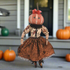 Halloween Fall Folk Art Joe Spencer Penelope Pumpkin Head Girl - The Primitive Pineapple Collection
