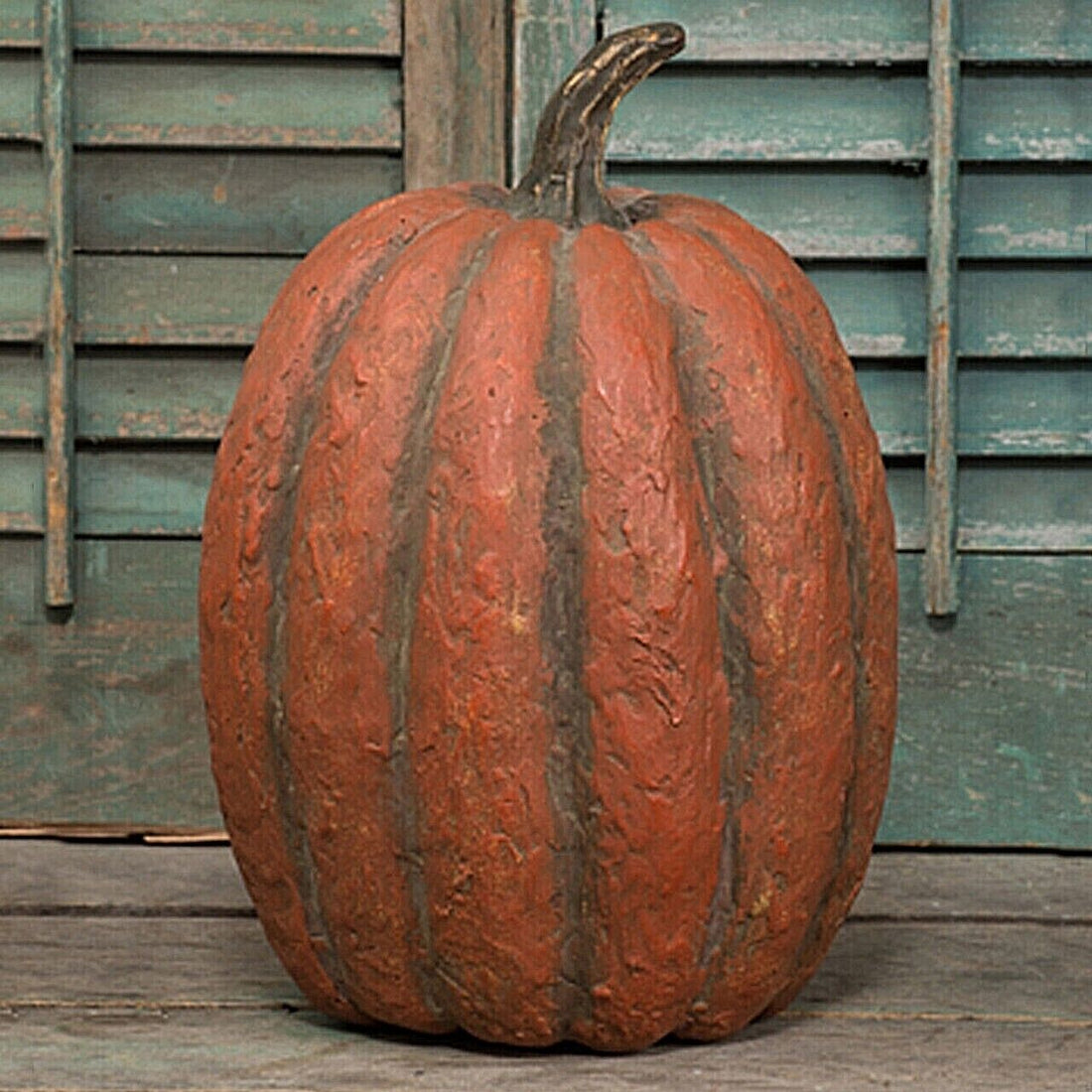Primitive/Country Halloween Fall 14” Tall Orange Pumpkin Ragon House - The Primitive Pineapple Collection