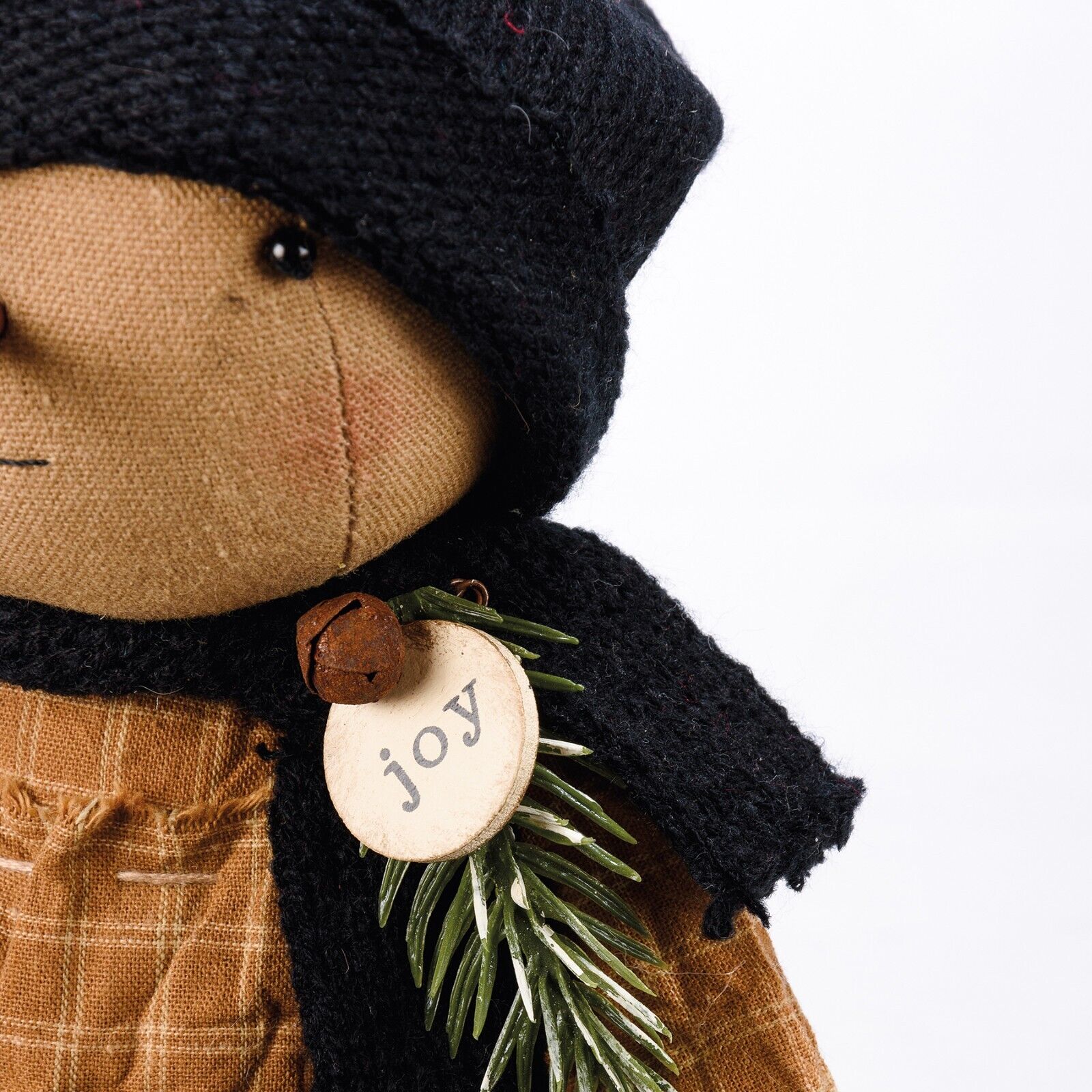 Primitive/Country Christmas Joy Snow Girl Stump Doll 10" - The Primitive Pineapple Collection