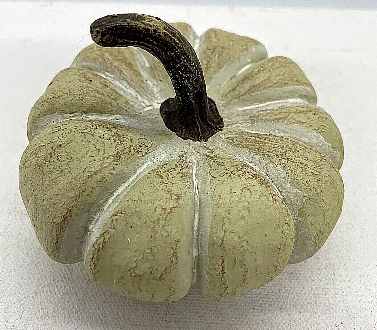 Primitive Fall Small Resin Pumpkin Farmhouse Country 4"w x 2.5" h - The Primitive Pineapple Collection