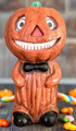 Primitive/Country Halloween Fall Jack O Lantern Pumpkin Boy 12.5" Ragon House - The Primitive Pineapple Collection
