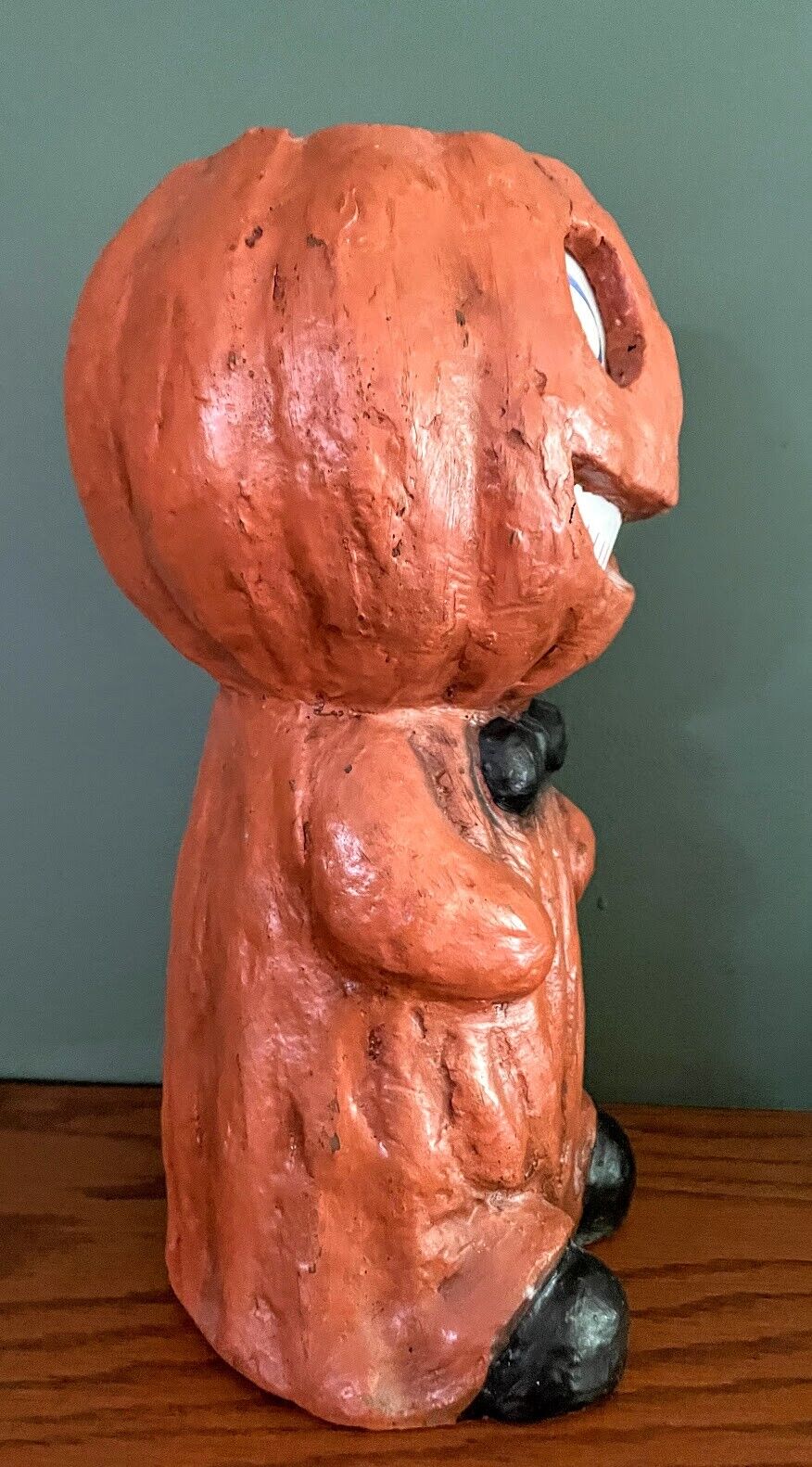 Primitive/Country Halloween Fall Jack O Lantern Pumpkin Boy 12.5" Ragon House - The Primitive Pineapple Collection