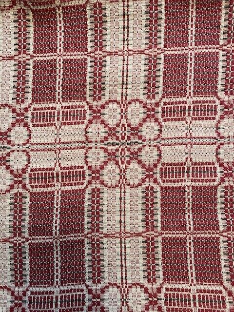 Primitive Yorktown Cranberry Linen Green 34" Table Topper Textile Farmhouse - The Primitive Pineapple Collection